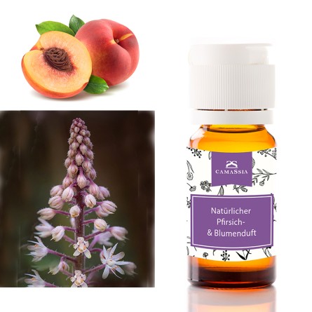 Natürlicher Pfirsich- und Blumenduft