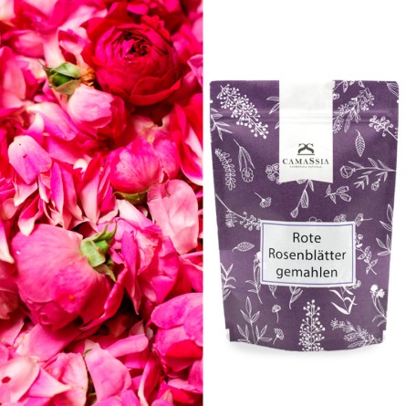 Rote Rosenblütenblätter gemahlen 50 g