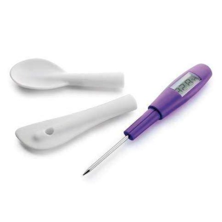 Digitales Thermometer mit Löffel und Spatel aus Silikon
