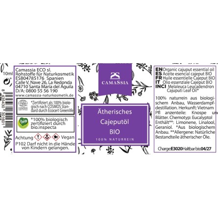 Ätherisches Cajeputöl BIO 10 ml