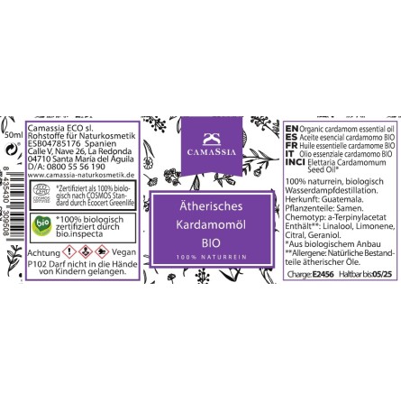 Ätherisches Kardamomöl BIO