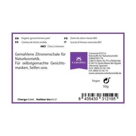 Zitronenschalenpulver BIO 50 g