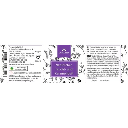 Natürlicher Frucht- und Karamellduft