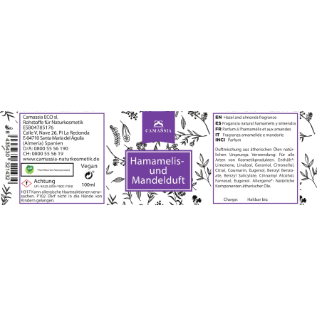 Natürliches Duftöl Hamamelis und Mandeln