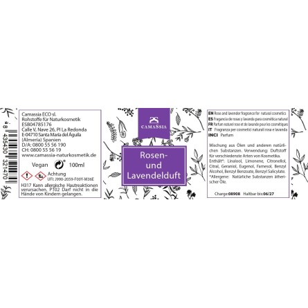 Natürliches Duftöl Rosen und Lavendel