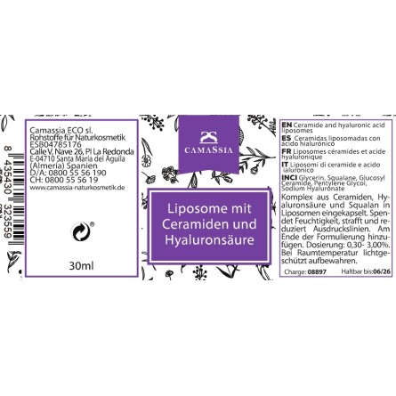 Liposomalkomplex aus Ceramiden und Hyaluronsäure