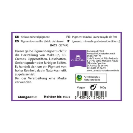 Mineralisches Pigment Gelb, Pulver