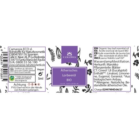 Ätherisches Lorbeeröl BIO nativ 5 ml