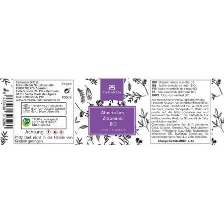 Ätherisches Zitronenöl BIO 10ml
